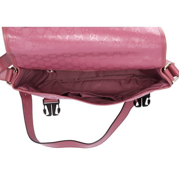 GUCCI Imprime Shoulder Bag 201732 Pink PVC Leather - Picture 7 of 7